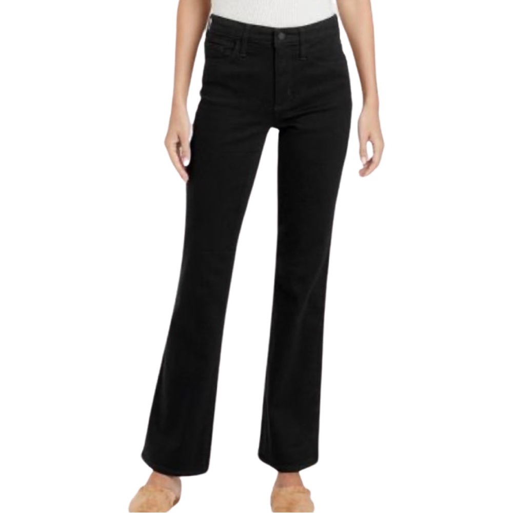 Hi-rise slim boot-cut black jeans by Universal Thread.
